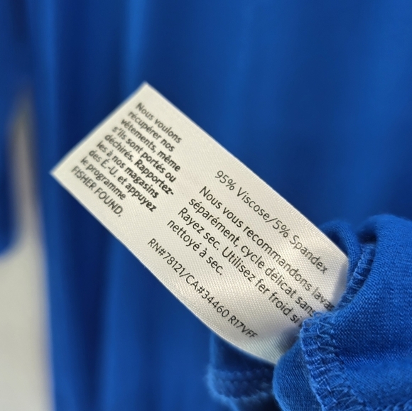 Eileen Fisher Top Womens Small P Blue Long Sleeve Tunic Round Lyocell Shirt - Picture 8 of 11